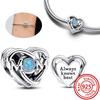 Authentic Fit Original Pantaro Charm Bracelet DIY Zircon 925 Sterling Copper Openwork Heart Shaped Infinite Love Mom Fine Beads