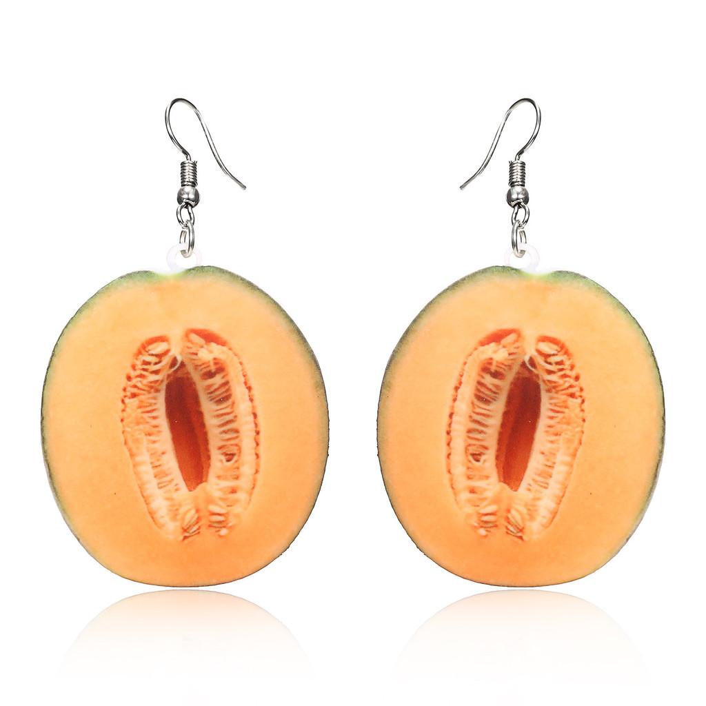 

Fruit Acrylic Earrings For Women Men Summer Trendy Fashion Jewelry Melon