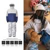 Unisex Camouflage Fleece-Lined Waterproof Ski Suit - Two-Piece Windproof Set