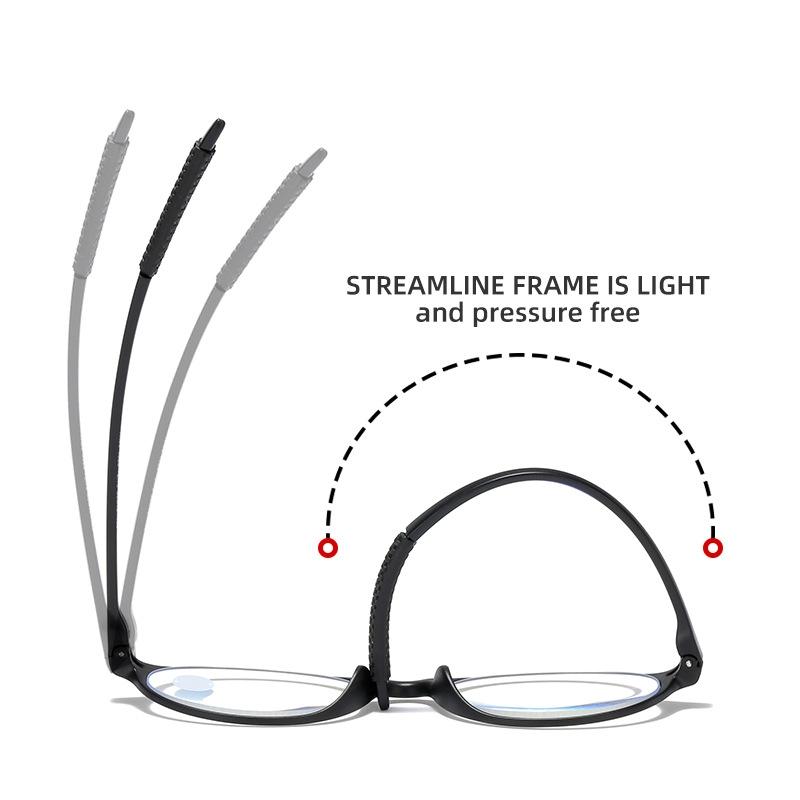 Retro Sports Reading Glasses New Trend Far Sight Eyeglasses Flexible Ultralight Blue Light Blocking Presbyopia For Men Women