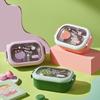 Stainless Steel Bento Box with Compartments - Perfect for Elementary School Girls & Office Workers. Ideal for Fresh-Keeping Lunches.