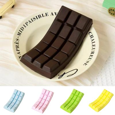 Soft Slow-Rising Chocolate Squeeze Toy Realistic TPR Fidget for Stress Relief Portable Decompression Gadget for Kids Adults