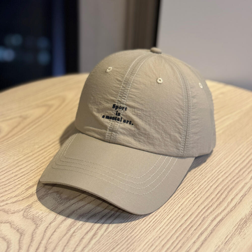 Korean Style Letter Embroidered Mesh Baseball Cap, Quick Dry Nylon Casual Hat for Men Women Daily Outdoor Streetwear Headwear