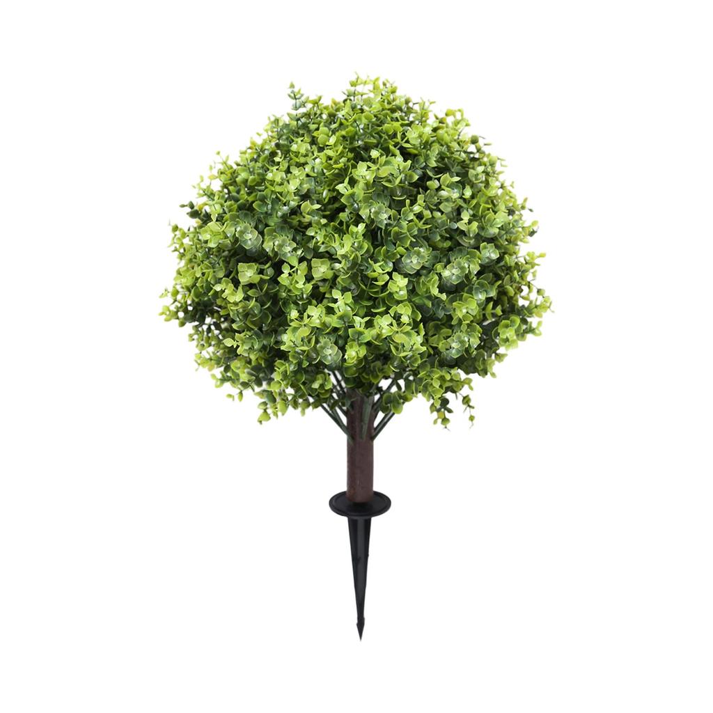 Outdoor Artificial Garden Ball Topiary Plant with Ground Stake for Yard Landscaping Indoor Decorative Potted Plant Faux Greenery