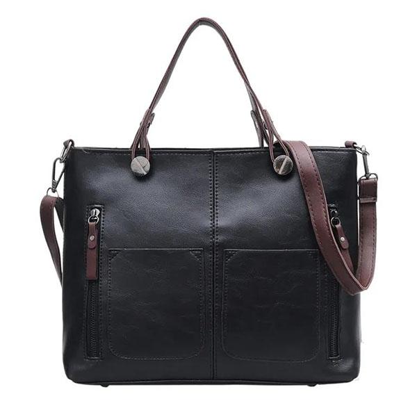Women's Handbag Elegant Single Shoulder Bag Vintage Solid Color Messenger Bag Simple Versatile Soft Bag