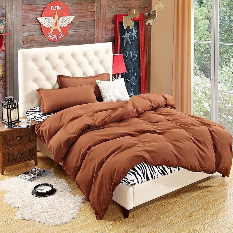 Elegant And Timeless Bedroom Pure Color Duvet Cover Pillowcases Quilt Cover Bedding Set