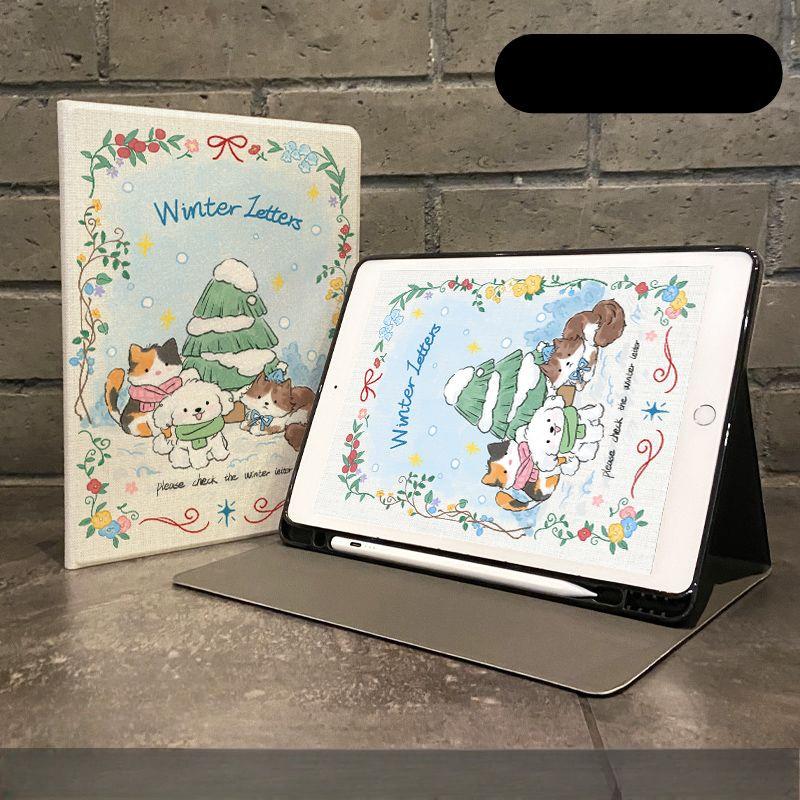 

Для iPad Air4/5 защитный чехол в стиле книги с гнездом для ручки для Air6 Pro2024 11 Air1/2 9.7 Mini7/6 8.3 Pro2022/21 пылезащитный чехол ipad 2022 gen10（10.9）