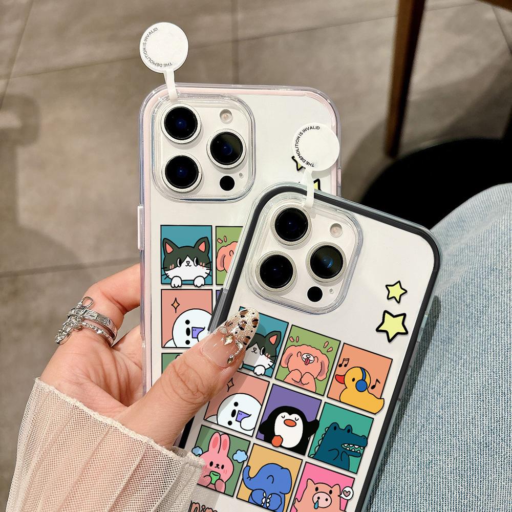 Painted Phone Case for iPhone 17 11 12 13 14 15 16 iPhone 17 12 13 14 15 16 Pro 17 12 13 14 15 16 Pro Max  High Quality Painted Animal Cute Phone Case