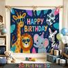 Party Backdrop Birthday Safari Photo Booth Background Front Door Decor