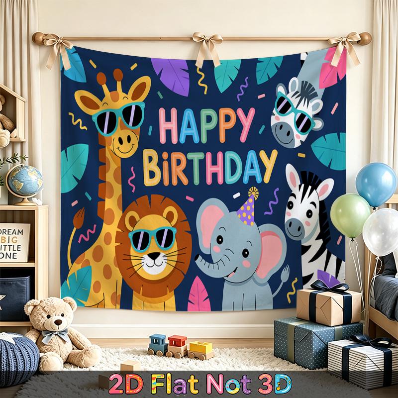 Party Backdrop Birthday Safari Photo Booth Background Front Door Decor
