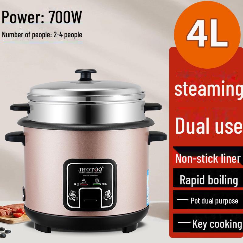 Compact Multi-Function Rice Cooker for Single-Person Use - Genuine Steaming Pot