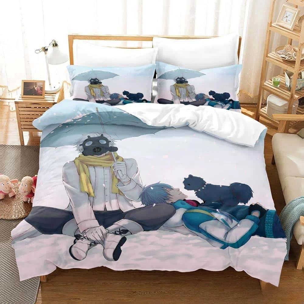 Neuer 3D-Druck Anime Bett DRAMAtical Murder Bettwäsche-Set Einzelbett Twin Full Queen King Size Bettset Erwachsener Kind Schlafzimmer Bettbezug Sets