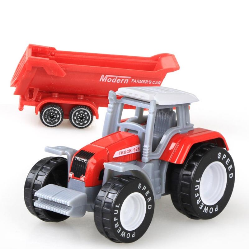 Novelty Children Pull Back Car Toys Grain Loader Harvesters Farm Tractor Pull Back Car for Play Toys Lawn Games Best Gif