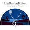 Women Moonstone Cat Pendant Chain Necklace Copper Jewellery