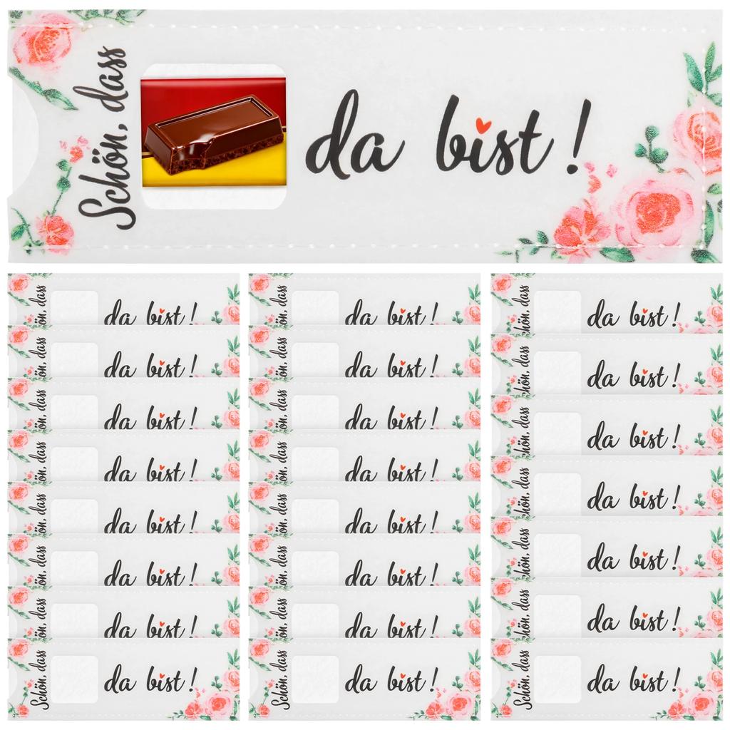 24 ks plstěných dárkových tašek "Rádi, že jsi tady" Obal na čokoládu Taška na dárky pro děti Narozeninová oslava Výročí Dekorace