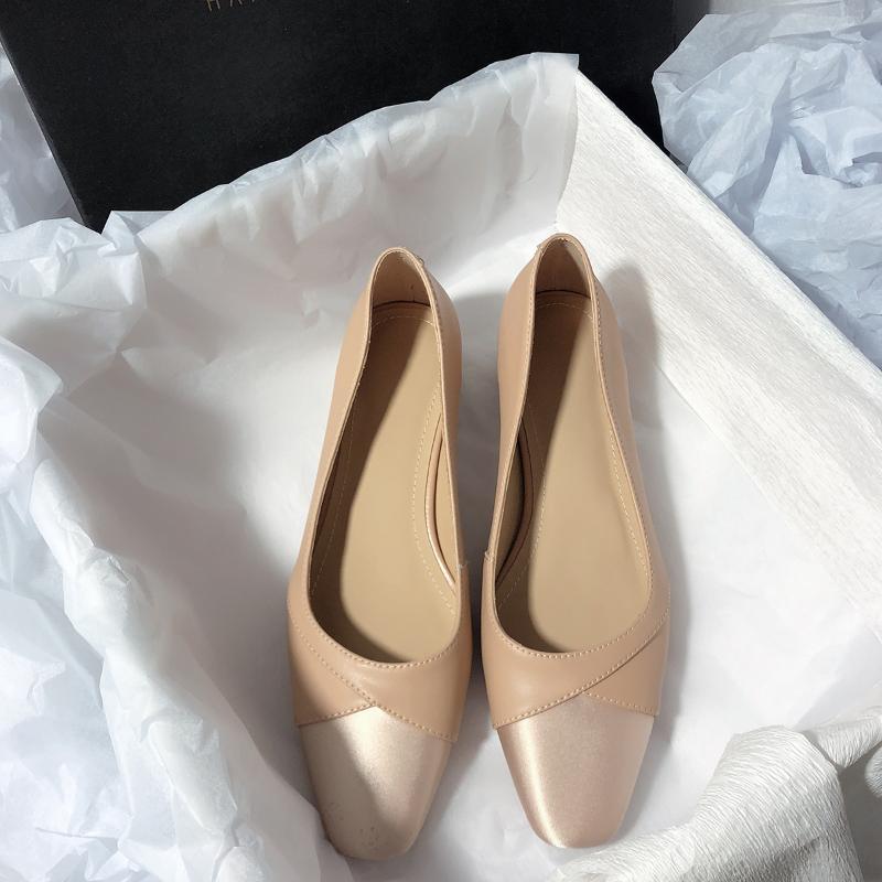 Fashion Women Heeled Shoes Mid Heels Rubber Sole Zapatos Mujer Elegant Ladies Spring Summer Autumn Shallow Outdoor Mary Jane