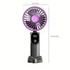 New models for 2025 Mini Portable USB Fan with Digital Display - Foldable 3-in-1 Handheld, Neck, and Desktop Fan