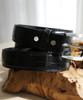 Heimdal Glossy Handmade Crocodile Leather Belt Black