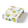 Chapéu de Cama com Padrão de Frutas Abacate Desenho Animado Conjunto de Roupa de Cama de Quatro Peças Decoração de Roupa de Cama para Quarto de Dormitório