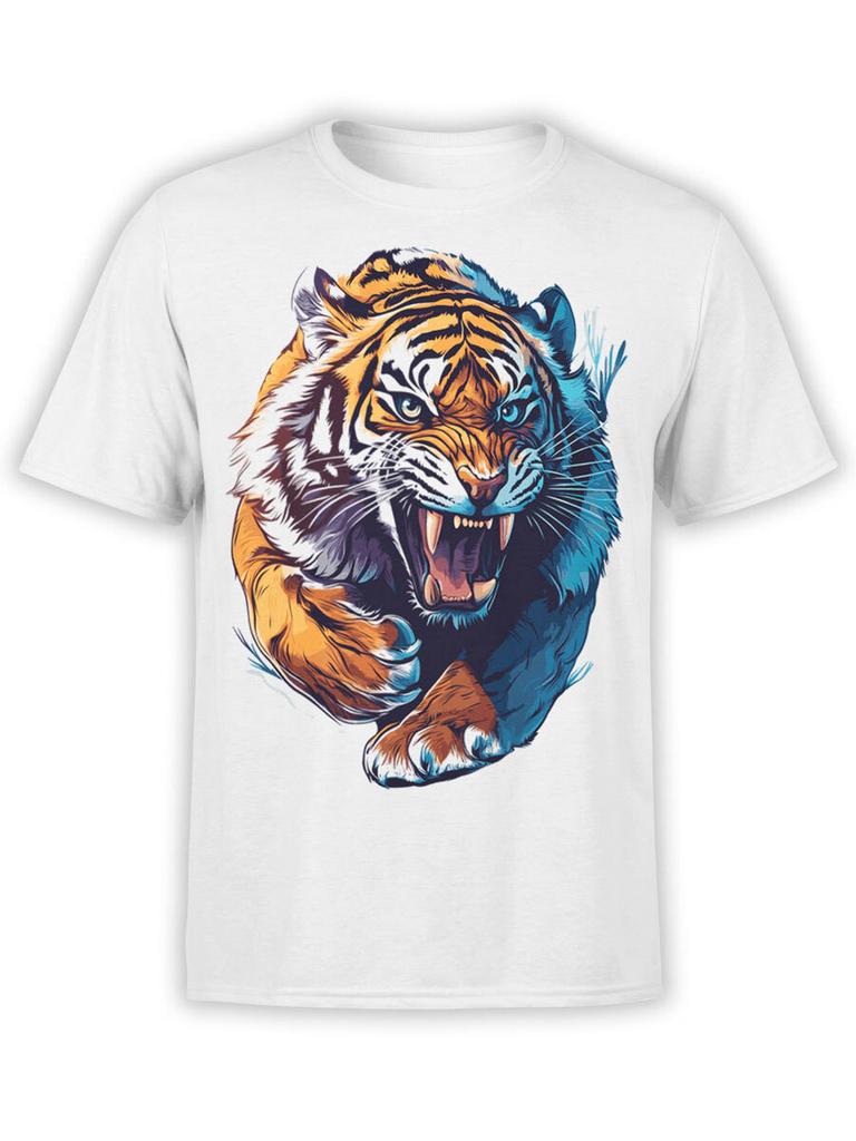 Tiger Tshirt Collection Fierce Charge Tiger Tshirt Unisex
