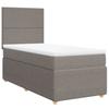 VidaXL Sommier à lattes de lit avec matelas Taupe 90x190 cm Tissu 3294208.