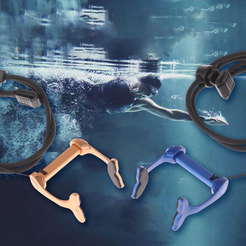Professionelle Wasserdichte Nasenstöpsel aus Aluminiumlegierung mit Anti-Verlust-Band für Erwachsene, Tauchanfänger, Training