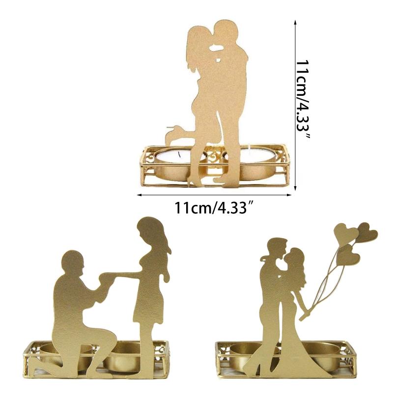 Romantic Candle Holder Metal Wedding Candelabra Candlestick Stand Party Decoration Centerpiece Tabletop Ornament