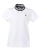 Jack Bunny Short Sleeve Mock Neck Shirt Golf Undershirt Women's (Double-Faced, Breathable) / / 263-5167112 030_White [S]