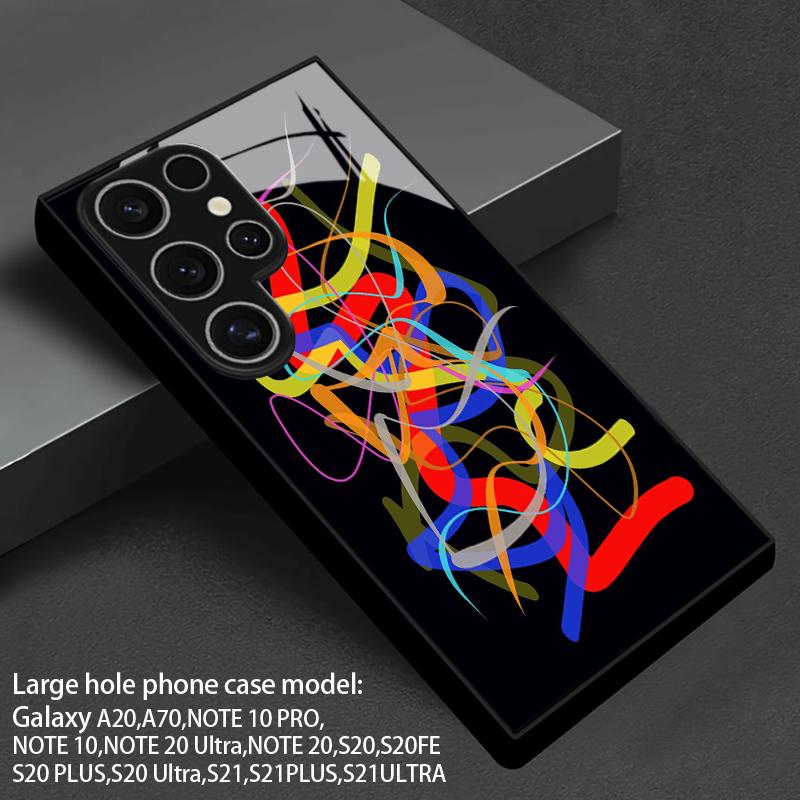 Colorful Doodle Pattern 2D Phone Case for Samsung S26 S25 S24 S23 S22 S21 S20 A56 A55 A36 Tempered Glass Protective Cover