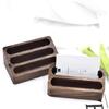 Wood Desktop Business Card Display Stand Θήκη υπομνημάτων Κουτί αποθήκευσης Ξύλινη οργάνωση καρτών για γραφείο