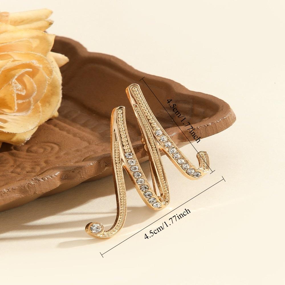 Spilla di Diamanti con 26 Lettere Inglesi Spilla Corsage in Metallo con Strass da Donna per Abbigliamento Zaino Sciarpa e Accessori Spille