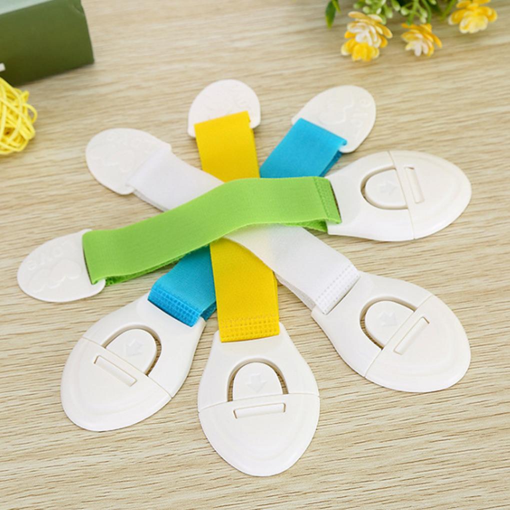 10pcs Child Protection Lock Color Nylon Webbing Multifunctional Adjustable Cabinet Drawer Safety Lock Household