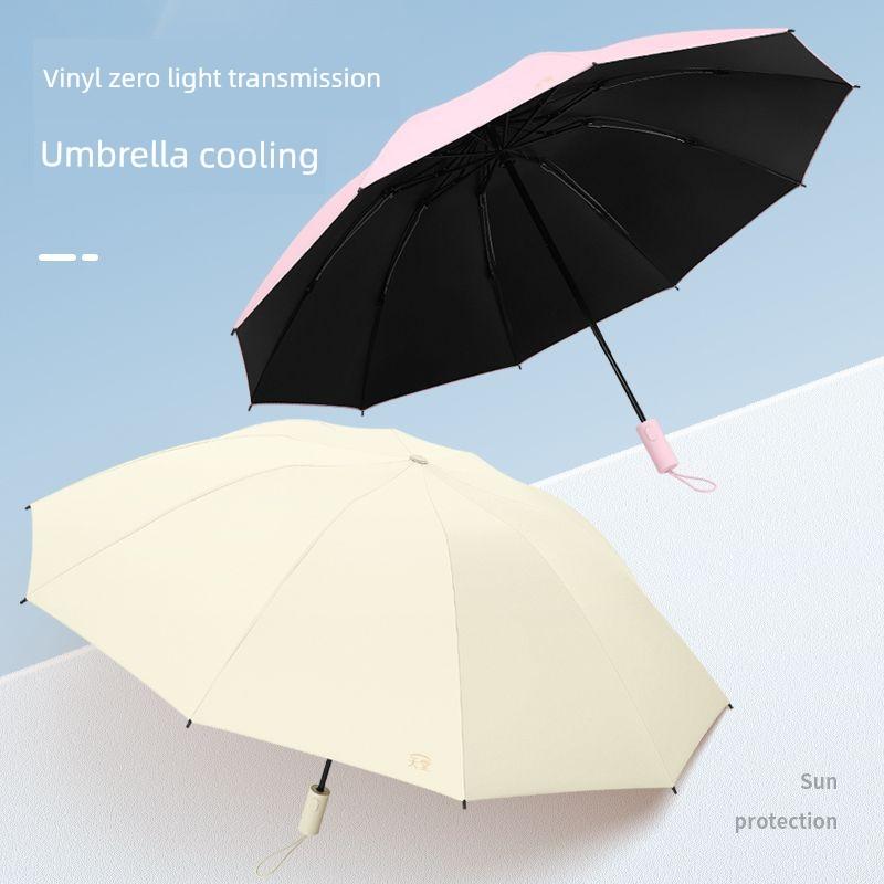 Paradise Umbrella Fully Automatic 70% off Black Coated Sun Protection Uv Protection Reverse Umbrella for Women and Men