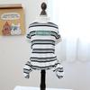 Pet circle, pet clothes, dog and cat clothing, clothing, one-piece black and white strip home clothes