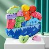 Happy Stacking Dinosaurs,Wooden Stacking Toy For Toddlers, Colorful Dinosaur Balancing Activity Toy, Improves Fine Motor Skills And Dexterity