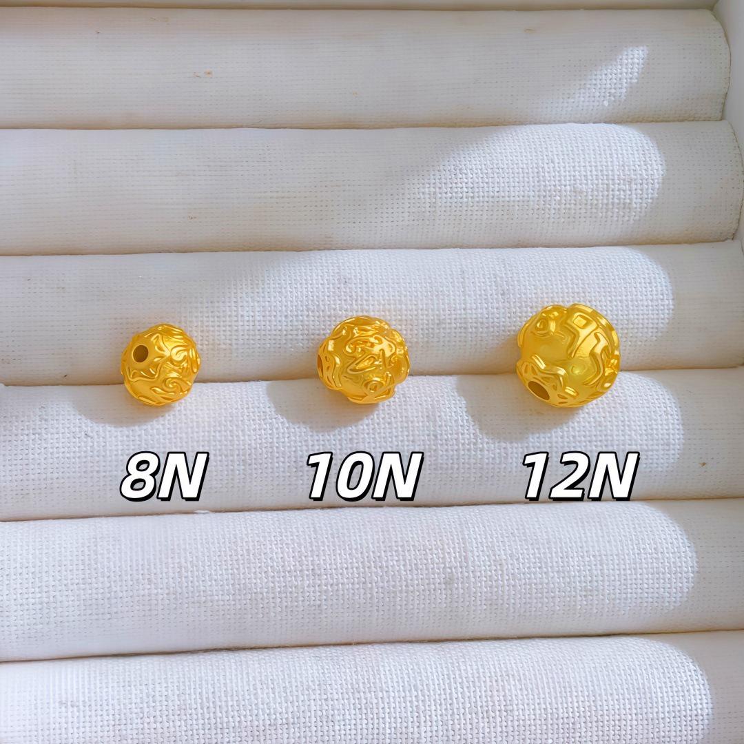 Vietnam Gold-Plated Brass Sandblasted Pixiu Beading Bracelet Accessories