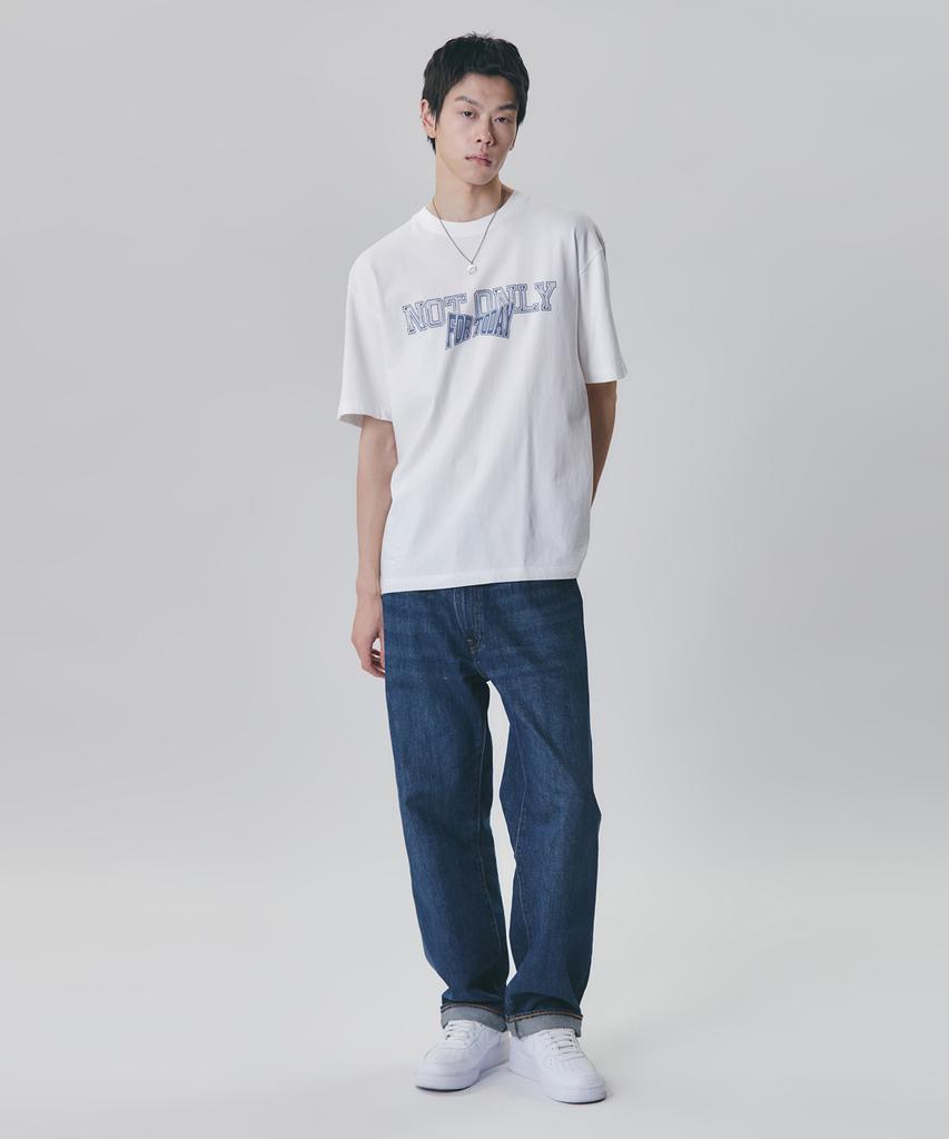 NOT ONLY FOR TODAY Polygon Logo Short Sleeve T-Shirt [White]