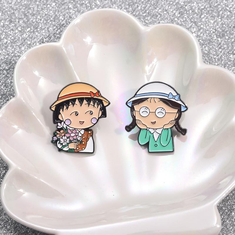 Animation Cartoon Delightful Badge Brooch With Lovely Girl Shape For Memorable Fashion Statement