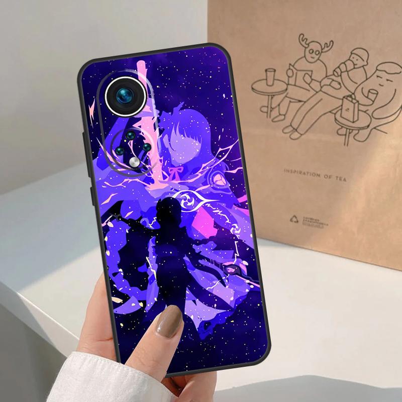 Genshin Impact Raiden Shogun Case For Honor Magic 8 Pro 5 6 7 Lite Honor 400 200 Pro X9c X9b X9a X8a X8b 50 70 90 Cover