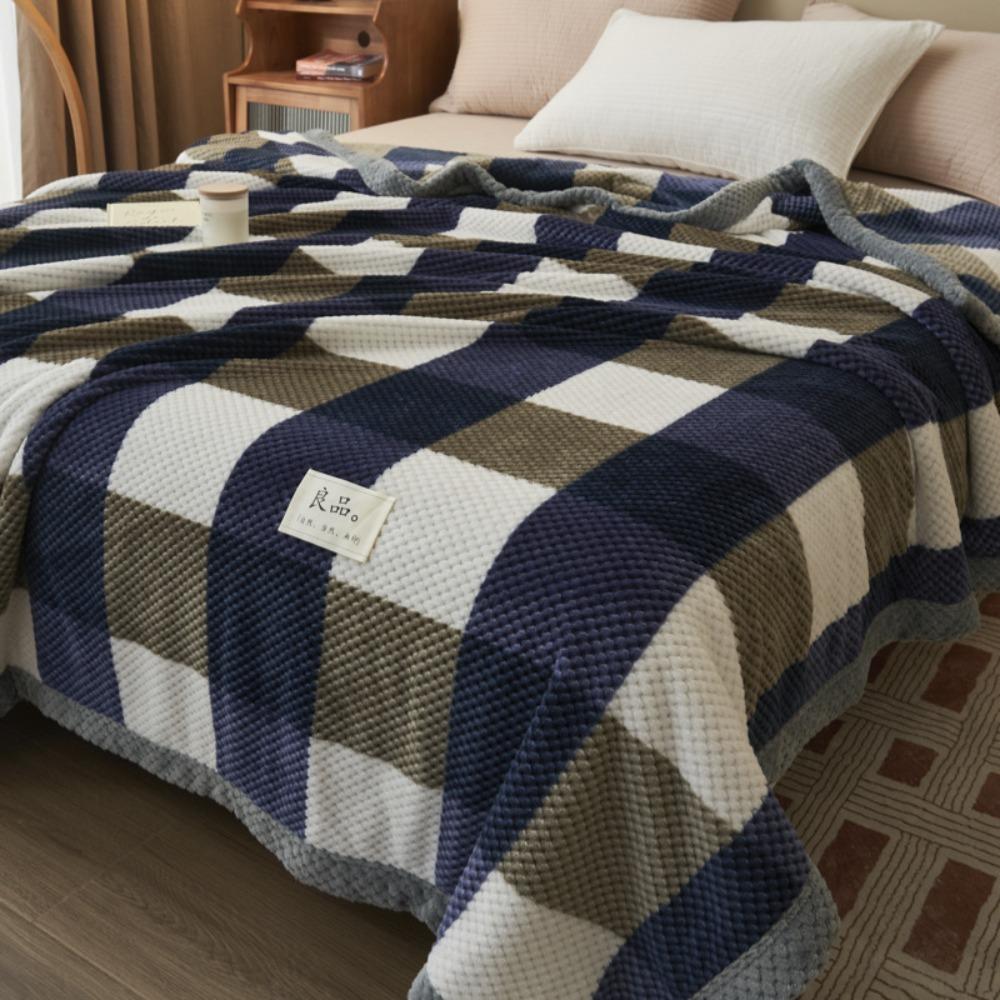 Coral Fleece Winter Throw Blanket Japanese-style Nap Blanket Cozy Sleep Blanket Autumn