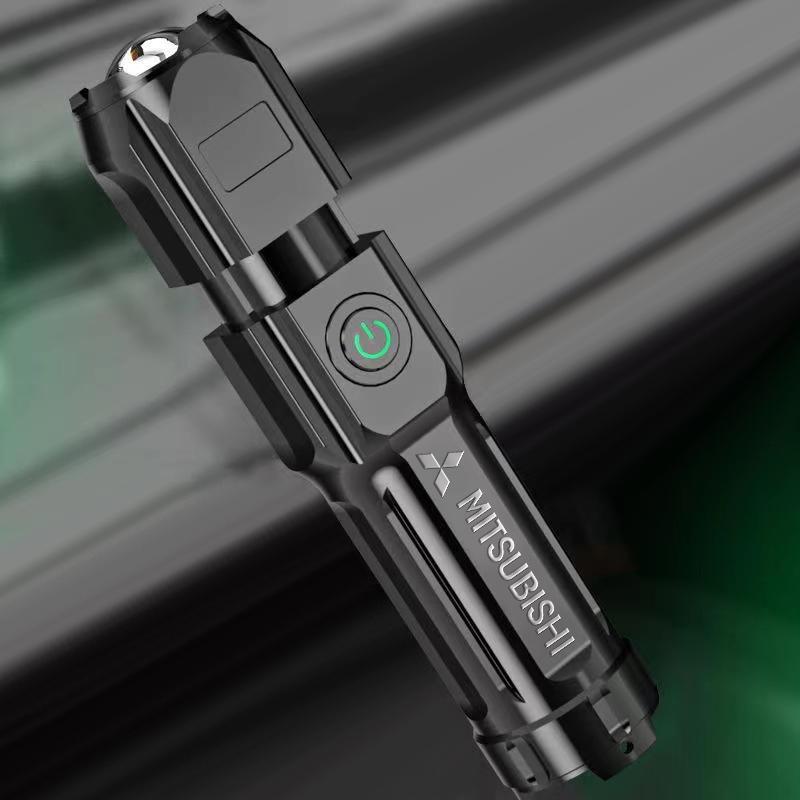 Strong Light Portable Outdoor Lighting LED Car Flashlight For Mitsubishi Asx Lancer Outlander Pajero Ralliart Car Accessories