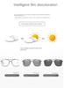 Women Photochromic Anti Radiation Glasses square chameleon Anti Blue Light Eyeglasses For Women Men Metal Frame Outdoor Shades Sunglasses