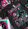 Tanjiro Demon Slayer T-shirt Kimetsu No Yaiba Horror Anime Nezuko Shirt All Size