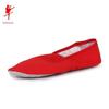 Unisex Red Canvas Dance & Gymnastics Shoes with Soft Pigskin Sole - Ideal for Ballet, Yoga, and Practice
