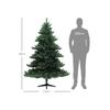 HOMCOM Sapin de Noël artificiel, 180 cm, 880 pointes, pied en acier pliable, ignifuge, pour décoration de Noël, intérieur, vert