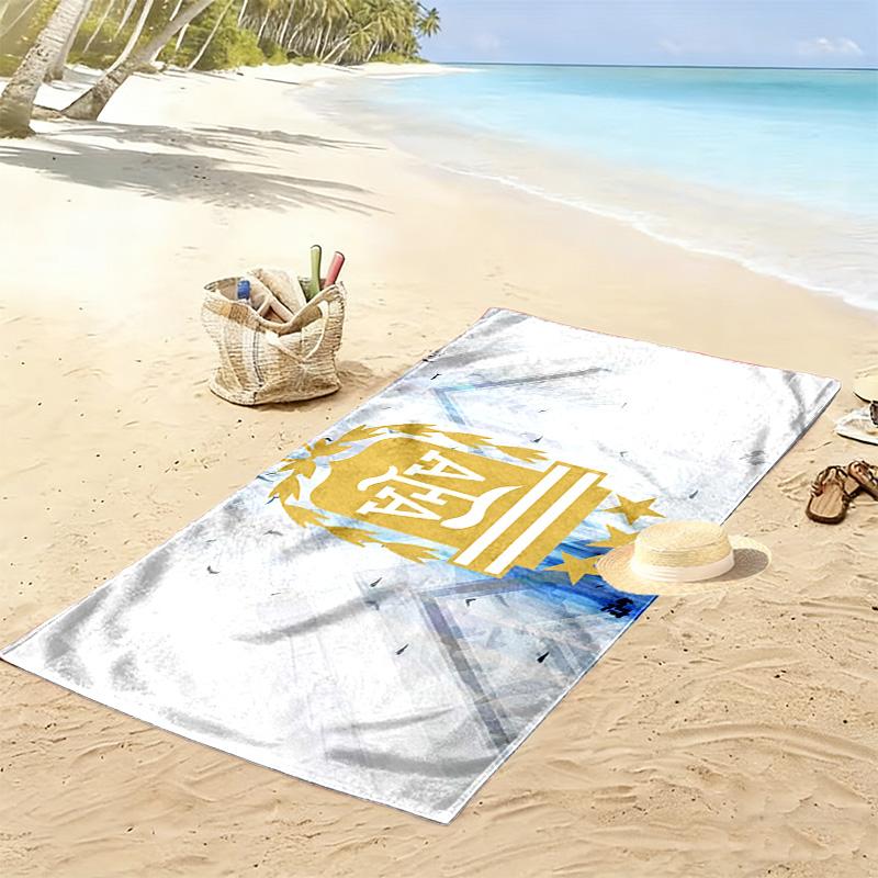 Argentinien Nationalmannschaft Print Strandtuch, Großes Weiches Schnelltrocknendes Handtuch für Strand Camping Schwimmen