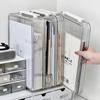 Clear PET A4 Document Organizer Box, Stackable Desktop File Holder For Office Supplies, Multi Purpose Paper Storage Rack In Large And Small Sizes