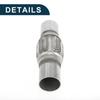 X Autohaux Univerzální flexibilní trubka výfuku pro auto 45-76mm vnitřní průměr 48-80mm vnější průměr Flexibilní opletená výfuková trubka Nerezová ocel Odolný konektor