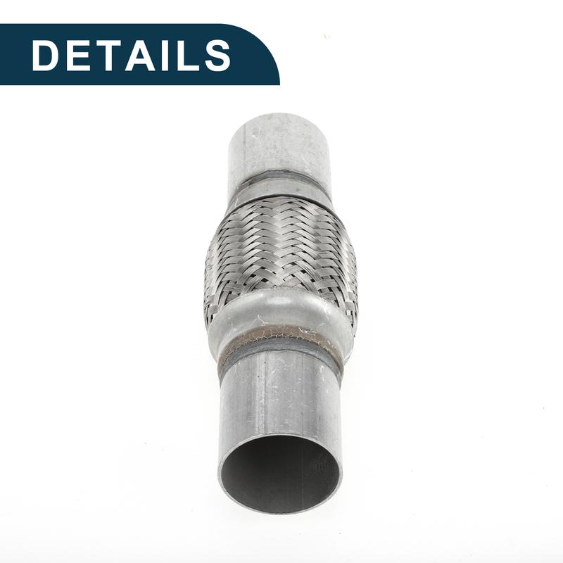 X Autohaux Univerzální flexibilní trubka výfuku pro auto 45-76mm vnitřní průměr 48-80mm vnější průměr Flexibilní opletená výfuková trubka Nerezová ocel Odolný konektor