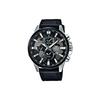 Seria Edifice Kreatywny Design Ziemi Biznesowy Wodoodporny Kwarcowy Mechanizm Skórzany Pasek Zegarek Męskie zegarki Czarny EFR-303L-1A